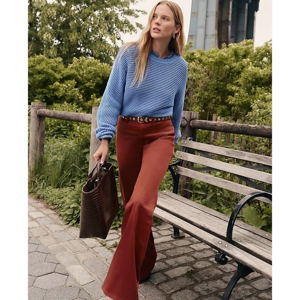 Ann Taylor Weekend Go-Everywhere Flare Pants terracota 6 - Picture 10 of 10